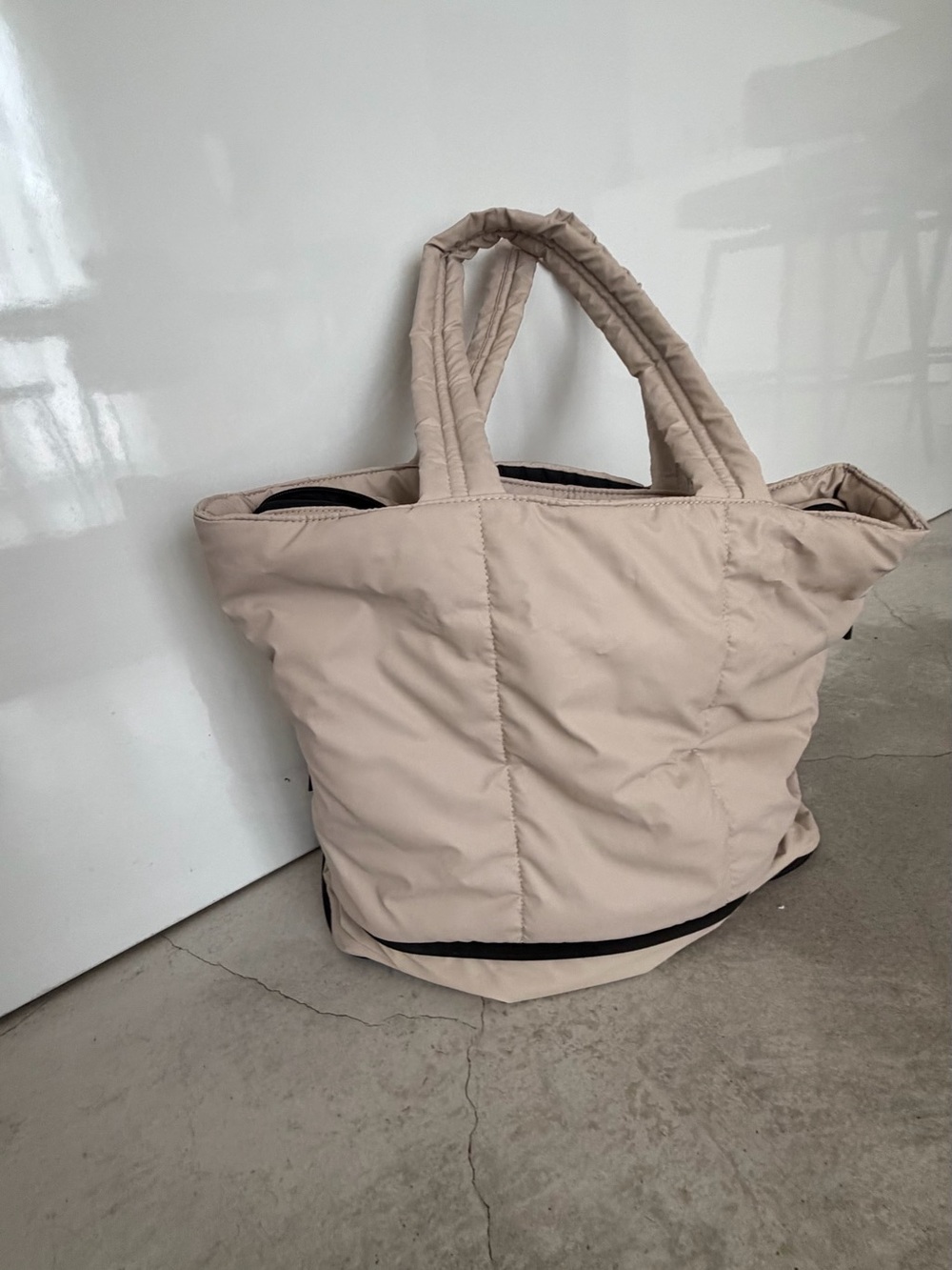 Calpak Luka Expandable Laptop Tote in Oatmeal - Picture 9 of 9
